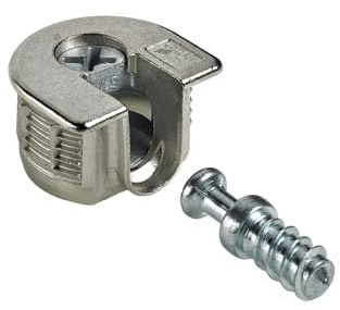Hettich HKB Exzenter Verbindungsbeschlag VB 35/16, 8 Stück, ø 20 mm | Zinkdruckguss vernickelt, Qualitätsprodukt von Hersteller, Artikel-Nr. 62494
