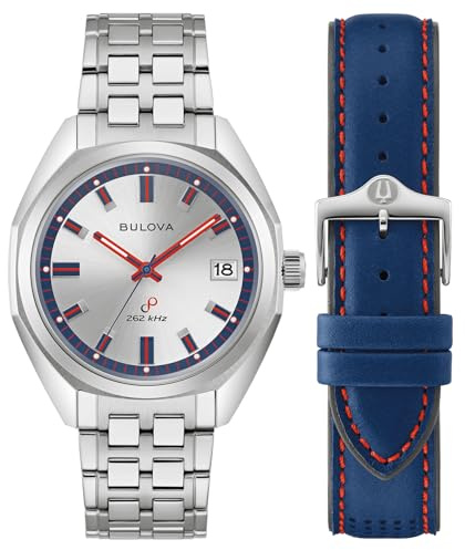 Bulova Jet Star Herren Chronograph Edelstahlarmband in der Farbe Silber, Durchmesser: 40cm, 96K112
