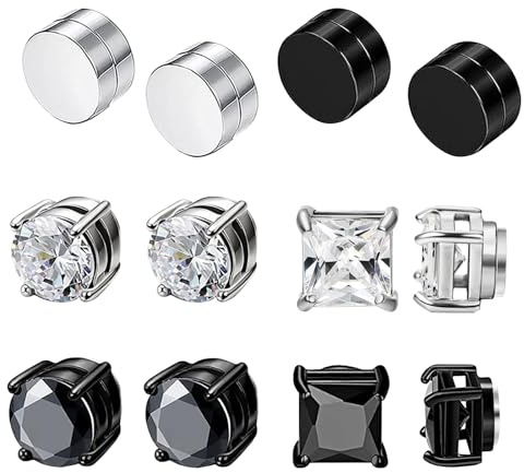 6 Pair Magnet Ohrringe Herren Magnet Ohrringe Magnetische Magnetic Earrings For Men