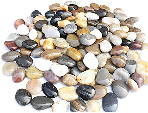Kiesel Natur Deko Polierte Deko Steine ​​Naturkiesel Kies für Garten Steine ​​2-4 cm 900g Kiesel Garten / Aquarien / Pflanzendeko