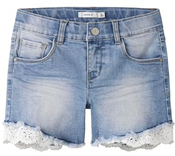 NAME IT Mädchen Nkfsalli Slim Dnm 5372-ha Noos Jeans-Shorts, Medium Blue Denim, 152 EU
