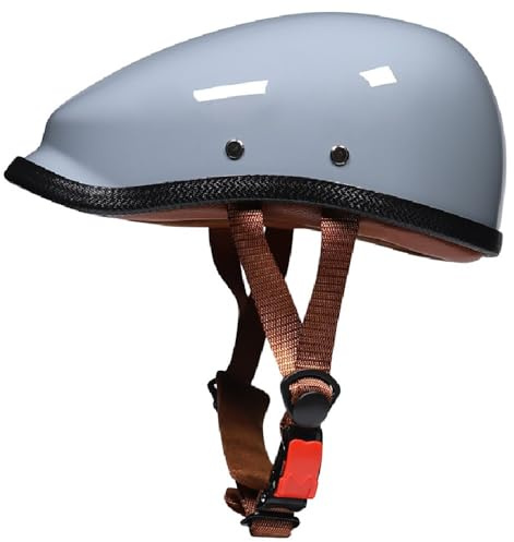 Retro Motorrad Halbhelm, Halbschalenhelm mit Baseball Cap | Motorradhelm ECE-zertifiziert, Baseball Cap Rollerhelm, Personalisierter Retro-Helm, Für Männer und Frauen
