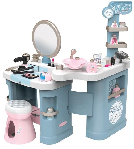 Smoby - My Beauty Center Kosmetikstudio - Schminktisch mit elektronischen und mechanischen Funktionen, viel Zubehör, für Kinder ab 3 Jahren