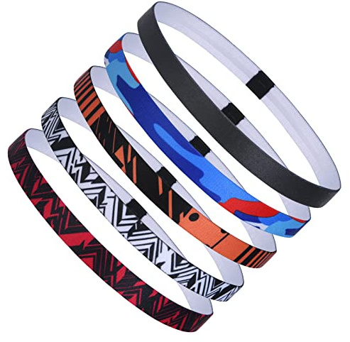 URAQT Sport Stirnbänder Unisex, Elastische, Dünn, Anti-Rutsch Thin Haarband/Kopfband für Damen und Herren