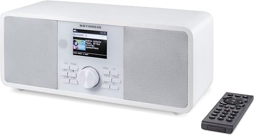 Kathrein DAB+ Link S12 Weiß Stereo Internetradio mit EWF, DAB/UKW, Bluetooth, WLAN, 2x15W