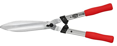 FELCO 250-57 Heckenschere (Länge 57 cm, Klingenlänge 25 cm, Griffe I-Beam Aluminium, Klingen mit Chrombeschichtung, Gartenschere, große Klingen, Fettschraube)