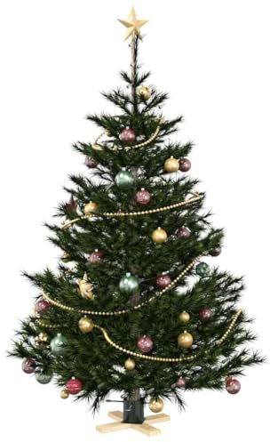 vidaXL Weihnachtsbaumständer Grün 50 x 50 x 16 cm Massives Kiefernholz, Wohnzimmer, Moderner Weihnachtsbaumständer aus Holz, Langlebiger Halter, Vielseitige Deko für drinnen & draußen