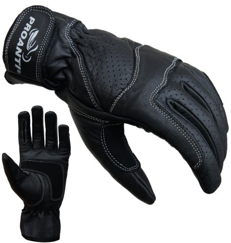 PROANTI Damen Motorradhandschuhe Damen Leder Motorrad Handschuhe - Größe XL/9