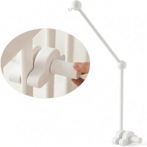 Promise Babe Baby Mobile Halterung Holz Weiß Wolken Design für Babybett,Kinderzimmer Wickeltisch Laufstall DIY Baby Mobile Halter Halterung Gestell Stange Für Aufhängung Spieluhr Windspiel Bettglocke