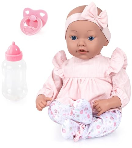 Bayer Design Reborn Babypuppe, 38 cm, realistisch, lebensecht | mit Flasche, Schnuller - Geschenk für Mädchen und Jungen