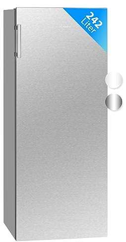Bomann® Kühlschrank ohne Gefrierfach | Energieklasse E | 143cm | 5 Ablagen | 0°C ~ +8°C | leise 40dB | Getränkekühlschrank | 242L Flaschenkühlschrank | Kühlschrank groß | VS 7316.1 inox