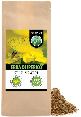 Alpi Nature Johanniskraut Tee 500g, Johanniskraut getrocknet und geschnitten, Johanniskrauttee