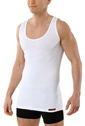 ALBERT KREUZ Trägerunterhemd Business Herrenunterhemd aus Bio-Stretch-Baumwolle ohne Arm mit tiefem Rundausschnitt
