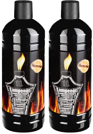 Lampenoel Lampenöl Petroleum Lampe Garten Oel Fackeln Fackel Laterne Öl Innen Camping 1-24 Liter Flasche Outdoor Oil Öllampe flüssig Gartenfackeln Flameup, Menge:2 L