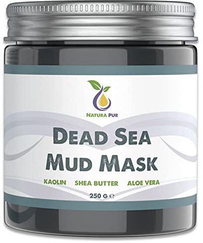 Totes Meer Maske 250g, vegan - NATURKOSMETIK Anti Pickel, Mitesser und gegen Akne - Gesichtsmaske gegen unreine Haut - Schlamm Maske für Gesicht und Körper