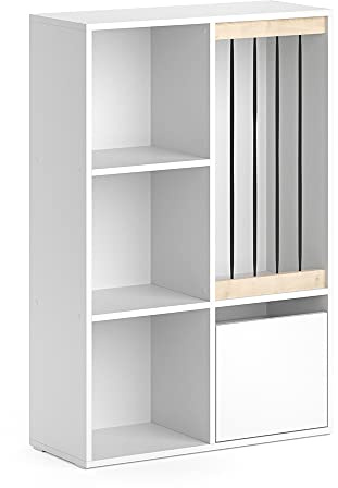 Vicco Kinderregal Luigi, Weiß, 29.2 x 107.8 cm | zur Aufbewahrung von Spielzeug und Büchern kombinierbar