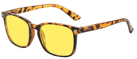 eModwey Nachtsichtbrille zum Autofahren für Herren und Damen - Gelbe Gläser zur Blendreduzierung, Verbesserte Sicht bei Nacht und Schlechten Lichtverhältnissen, Komfortabler Sitz(Turtle Farbe)