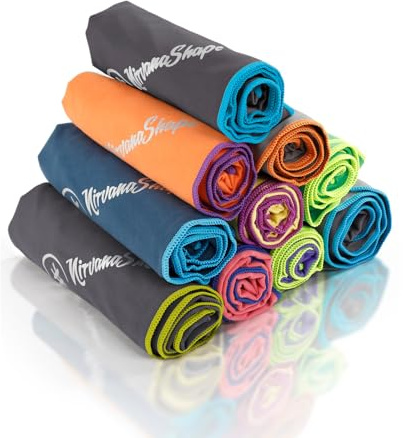 NirvanaShape Mikrofaser Handtuch - Reisehandtuch, Badetuch für Urlauber - kompakte, schnelltrocknende Microfaser Handtücher als Strandtuch, Sporthandtuch - für Reisen, Camping, Sport - 50 x 30 cm