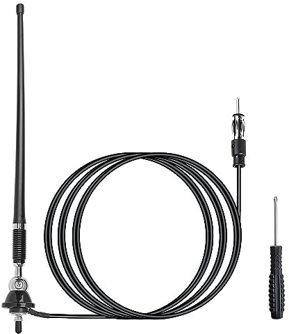 RED WOLF Marine Radio Antenne Flexible, Gummi Ente Antenne FM AM für Boot Yacht ATV UTV Traktor LKW UKW Stabil Schwarz 16 Zoll