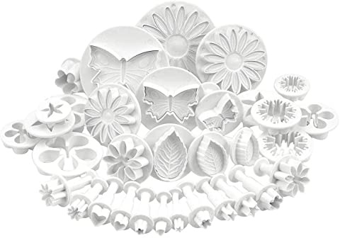 Aiweomi Fondant-Ausstechformen, Fondant-Ausstechformen-Set, Backzubehör, DIY, essbare Blumen, Kuchendekoration, Zubehör, Modellierwerkzeug