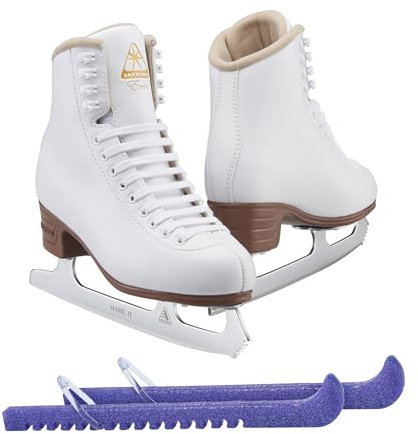 Jackson Ultima Excel Damen Schlittschuhe JS1290 Weite Medium - C/Größe:Erwachsene 8.5 Bundle mit Skate Guards