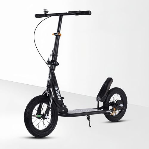 290mm XXL Big Wheel Scooter Kinder City Roller Kickscooter Klappbarer Cityroller mit Handbremse und Bremse für Kinder B