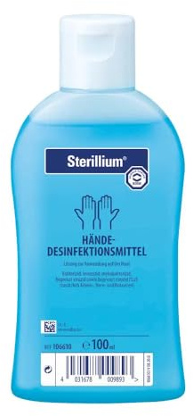 5x 100ml Flasche Sterillium Hygiene Händedesinfektion Desinfektionsmittel, Unparfümiert