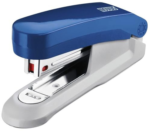 Novus Schreibtisch Set (Heftgerät E 15 mit Locher E 210, inkl. 1000 Heftklammern No. 10) blau