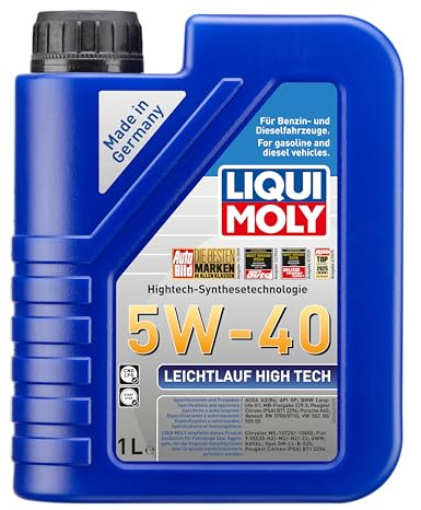 LIQUI MOLY Leichtlauf High Tech 5W-40 | 1 L | Synthesetechnologie Motoröl | Art.-Nr.: 3863