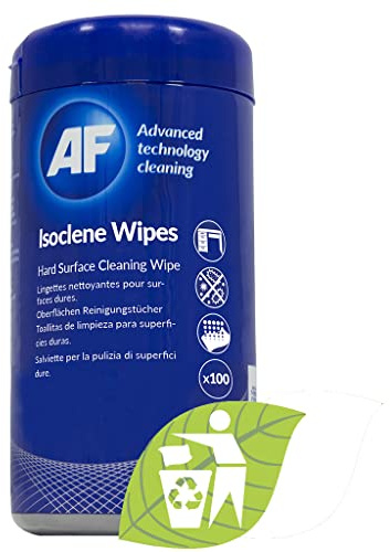 AF Isoclene Wipes; wiederverschließbare Dose mit 100 mit Isopropanol getränkten Reinigungstüchern