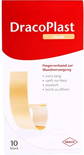 Dracoplast Fingerstrips 12x2cm elastic, 10 St. Pflaster
