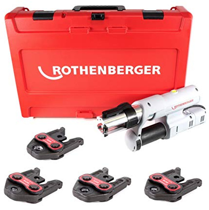 Rothenberger ROMAX AC ECO Basic 230 V Pressmaschine Typ C Set 'V' im Transportkoffer mit Pressbacken SV 15-18-22-28