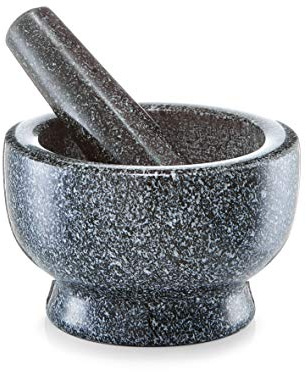Zeller 24501 Mörser und Stößel Set, Granit, anthrazit