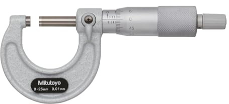 Mitutoyo Mikrometer, 0–25 mm Reichweite, MIT103-137