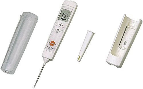 Testo 0563 1063 106 Lebensmittel-Kern-Thermometer, inklusive TopSafe (wasserdichte Schutzhülle, IP67), Befestigungs-Clip, Fühler-Schutzkappe und Batterien