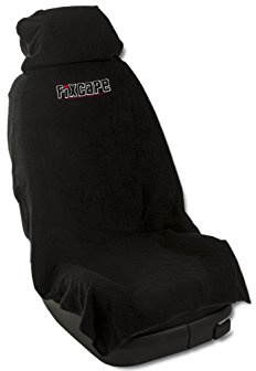fixcape Baumwolle Schonbezug Autositz vorne universal schwarz, Auto-Sitzbezug Vordersitze Frottee, Autositzschoner Cotton, Auflage Schutz Fahrersitz