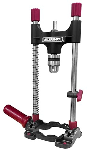 Milescraft 1318 - hochwertiger mobiler Bohrständer - Bohrfutter kompatibel mit Bohrer von 2-10mm – tragbare Bohrführung für präzises Bohren