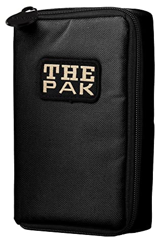 Karella Darttasche The PAK original, Platz für 3 Dartsets, handlich und geräumig, Perfekter Schutz, Dartcase, Tasche für Darts, Verschiedene Ausführungen (schwarz)
