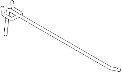 Tegometall 13-6588-37 Lochwandhaken Einfachhaken, 20 cm, 50 Stück