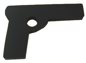 Gummipistole/Übungspistole/Trainingspistole, schwarz