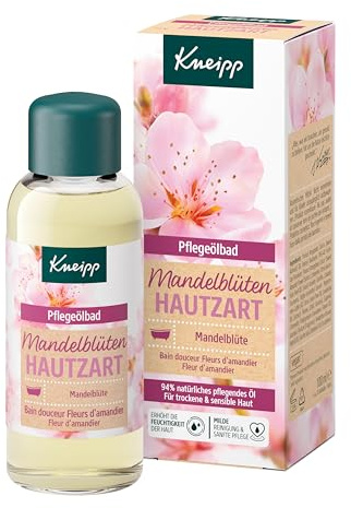 Kneipp Pflegeölbad Mandelblüten Hautzart - Ölbad mit 94% reinem Mandelöl - optimale Kombination aus aktivem Schutz und fühlbarer Pflege - für trockene und sensible Haut - 100ml