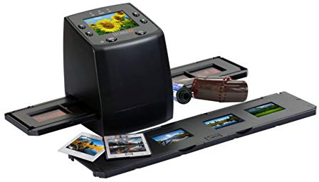 Technaxx DigiScan DS-02 hochauflösend Scanner, Diascanner, Fotoscanner, Diaprojektor für Negativfilme & Diafilme mit 2,4 Zoll TFT-Display, USB 2.0