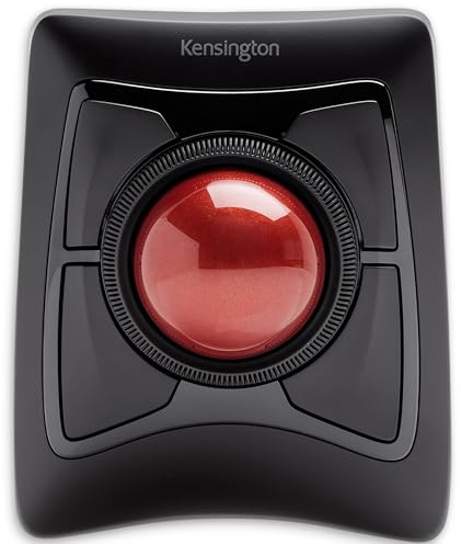 Kensington Expert Mouse, Kabellose Computermaus mit Trackball, Verbindung über Bluetooth® 4.0 LE oder USB-Nano-Empfänger mit Windows & macOS, ideal fürs Home Office, schwarz, K72359WW, 55 mm Trackball