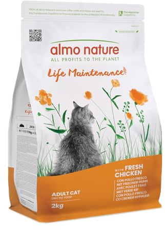 Almo Nature Holistic Maintenance Trockenfutter für Katzen mit frischem Huhn 2Kg