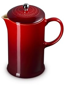 Le Creuset Kaffeebereiter aus Steinzeug, 1 L, Kirschrot, 70712000600009