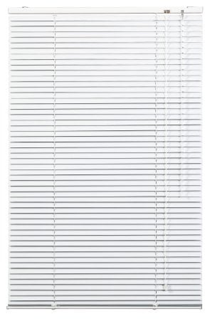 Lichtblick Aluminium Jalousie, Alu-Jalousie mit Klemmträgern und Wandmontageclips für Fenster und Türen Weiß, 220 cm L x 60 cm B