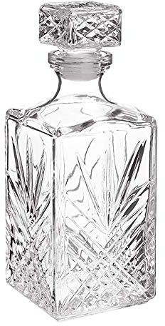 Bormioli Rocco Whisky Karaffe Selecta (Farbe klar, Dekanter 1000 ml, spülmaschinenfest, Glaskaraffe mit Verschluss) 73281