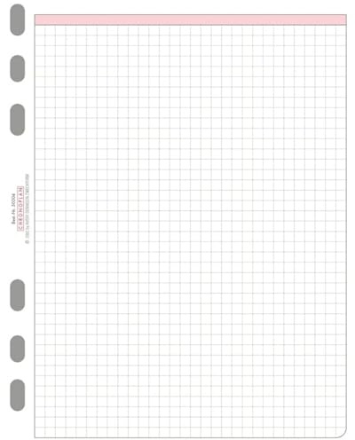Chronoplan 50304 karierte Kalendereinlagen zum Nachfüllen für Terminplaner (A5-Format, 50 karierte Blätter mit Universallochung, 80g/m², ideal für Notizen und Skizzen, für viele Organizer)