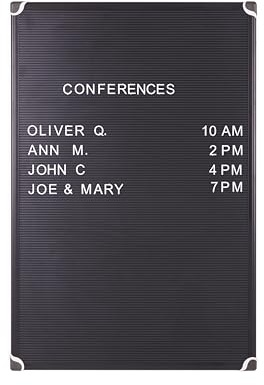 Bi-Office , 900 x 600 mm, mit Aluminiumrahmen, Hochformat, Maya Letterboard mit Standfunktion, Schwarz