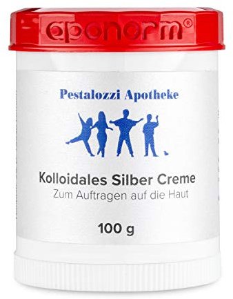 Pestalozzi Apotheke Kolloidales Silber Creme (100 g) aus Apotheken-Herstellung – Hochwertige Qualität – Bewährte Originalrezeptur Silbercreme